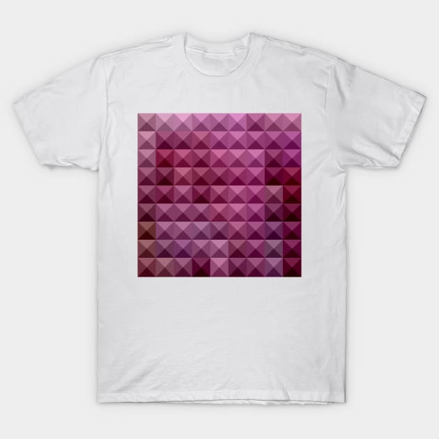 Byzantium Purple Abstract Low Polygon Background T-Shirt by retrovectors